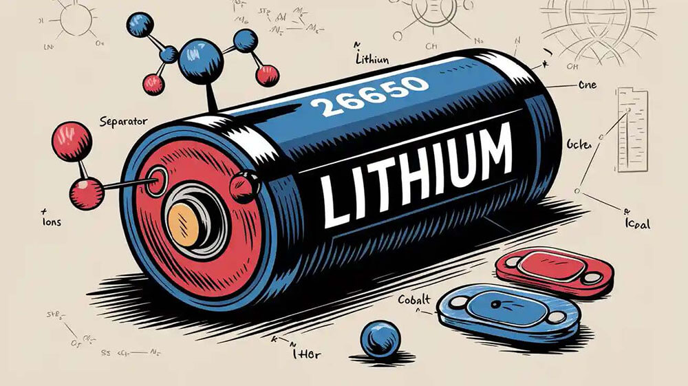 Chemical Composition and Structure of 26650 Lithium Batteries